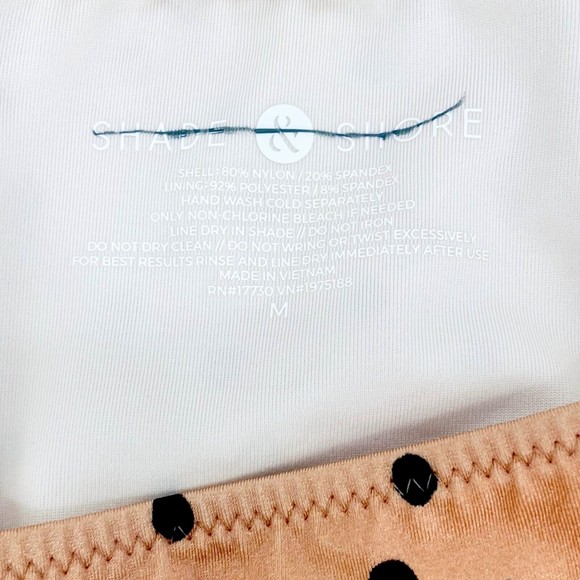 Shade & Shore NWT Sun Coast Cheeky Swimsuit Bikini Bottoms Tan Dot Size XL - Picture 7 of 9